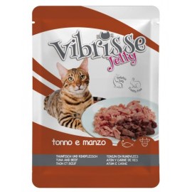 Vibrisse Comida Húmeda para Gatos de Atún y Ternera en Gelatina